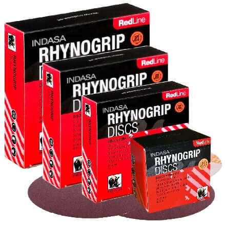 Indasa 3" Rhynogrip RedLine Solid Sanding Discs, 320 Series - Buyindasadirect